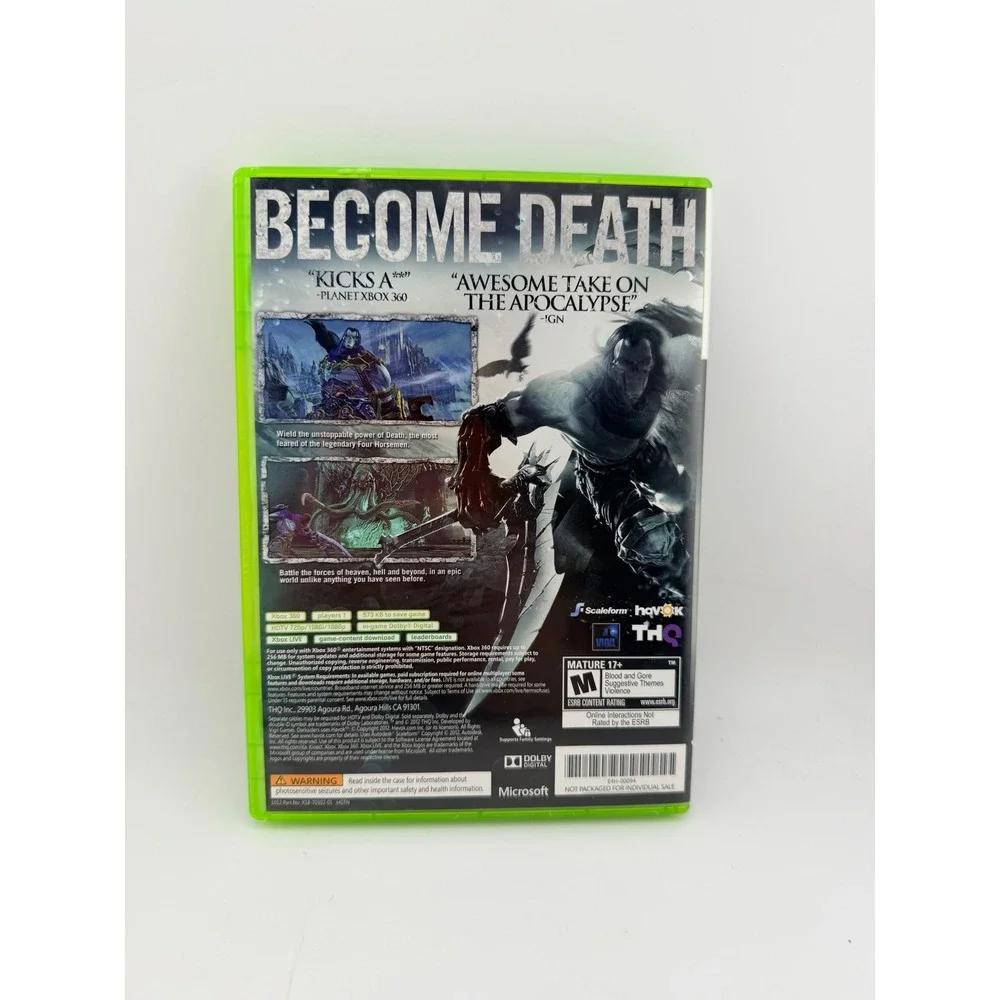 Darksiders II Xbox 360 Microsoft 2012 Action Adventure Game NTSC THQ Vigil Games